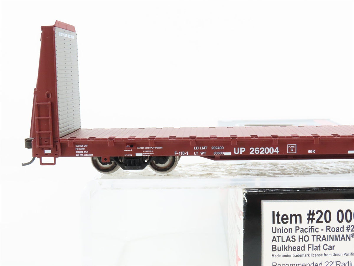 HO Scale Atlas Trainman 20000389 UP Union Pacific Bulkhead Flat Car #262004