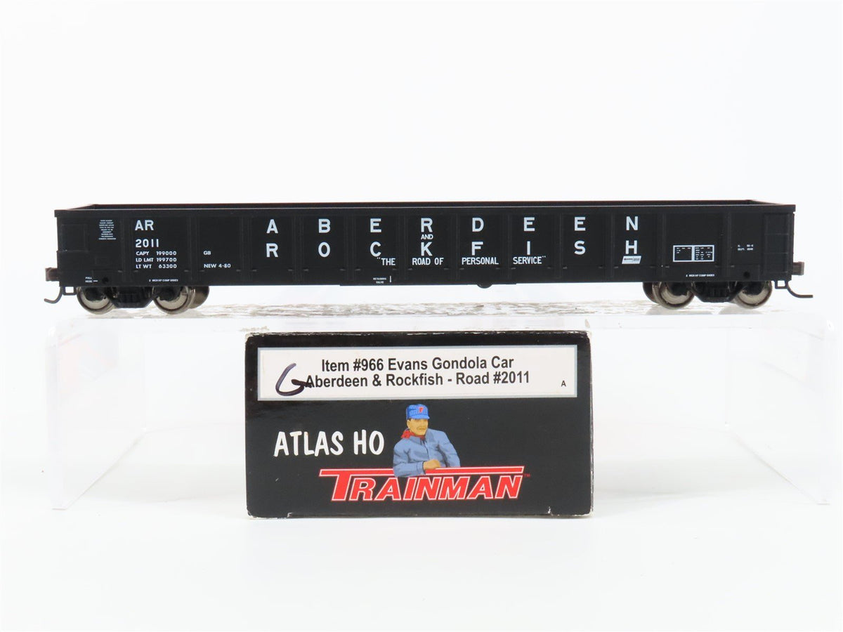 HO Scale Atlas Trainman #966 AR Aberdeen &amp; Rockfish Gondola #2011