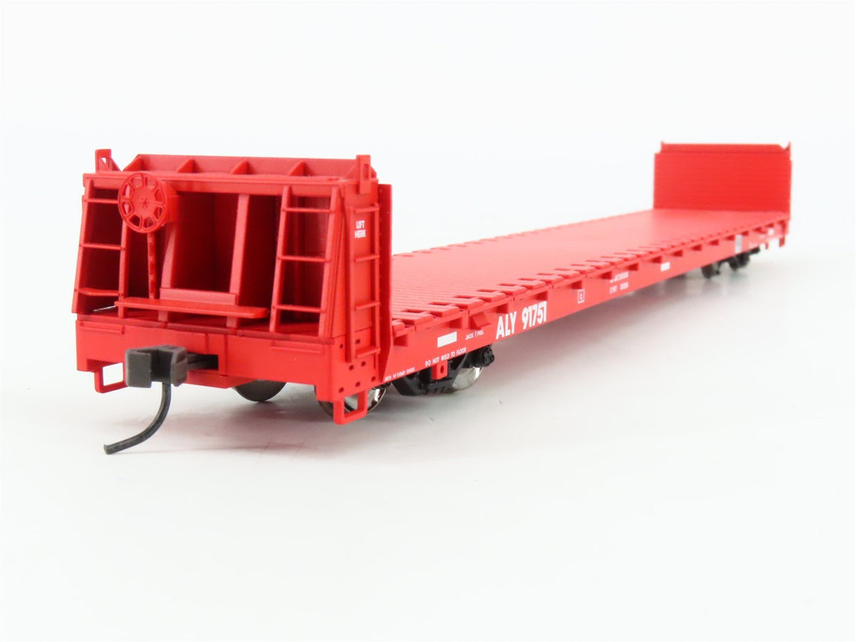 HO Atlas Trainman 20000611 ALY Allegheny &amp; Eastern Bulkhead Flat Car #91751