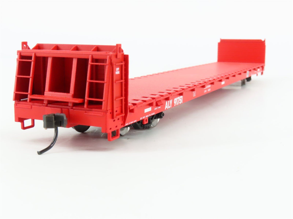HO Atlas Trainman 20000611 ALY Allegheny &amp; Eastern Bulkhead Flat Car #91751