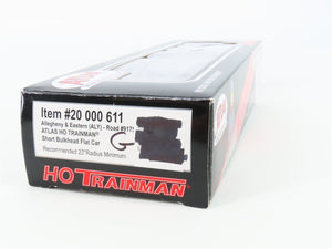 HO Atlas Trainman 20000611 ALY Allegheny & Eastern Bulkhead Flat Car #91751