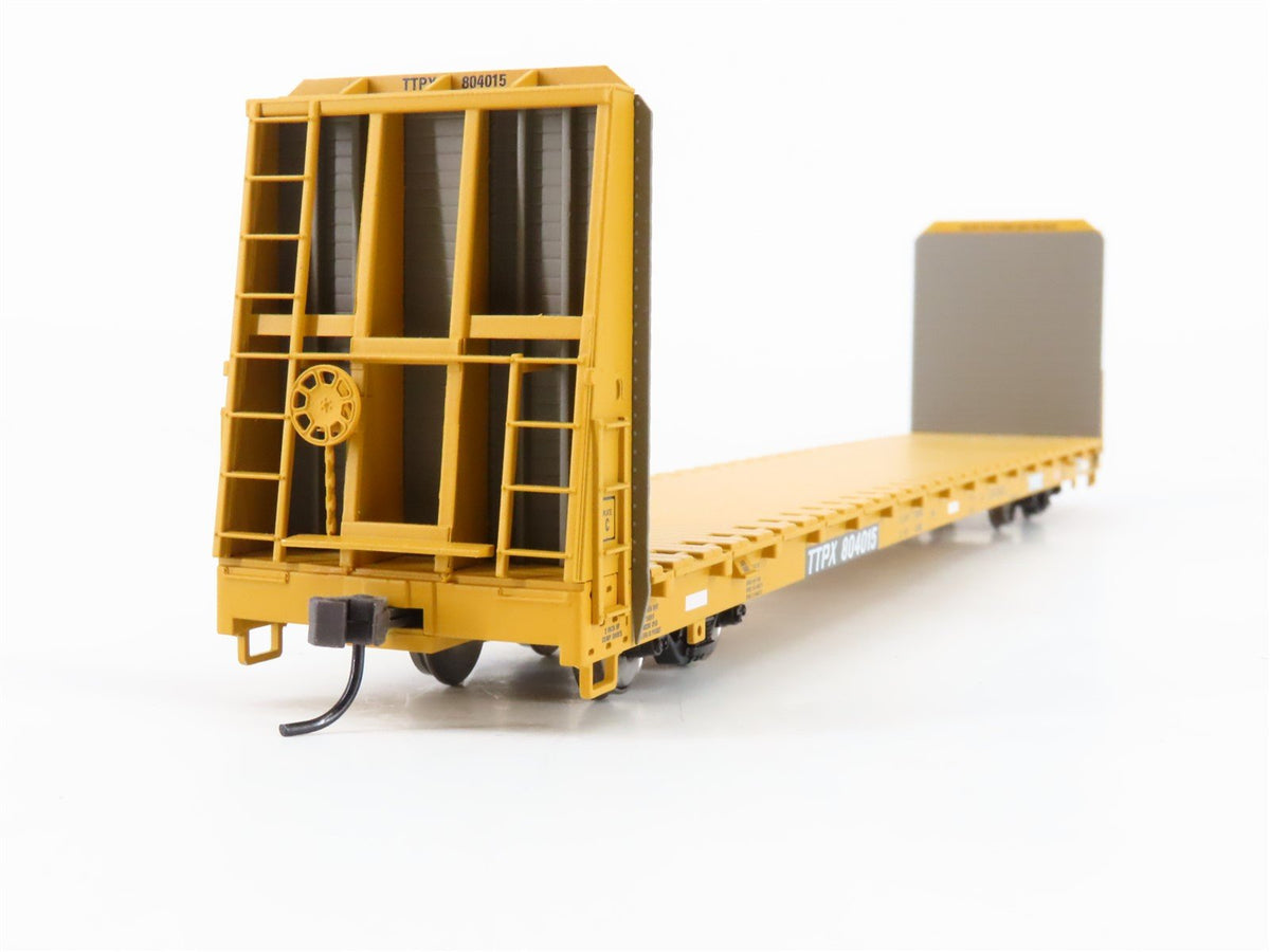 HO Scale Atlas Trainman 20000858 TTX Bulkhead Flat Car #804015