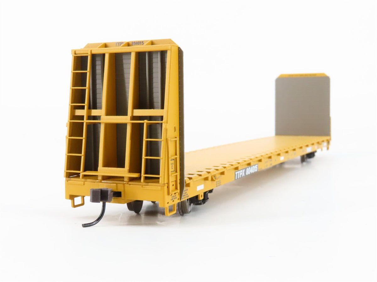 HO Scale Atlas Trainman 20000858 TTX Bulkhead Flat Car #804015