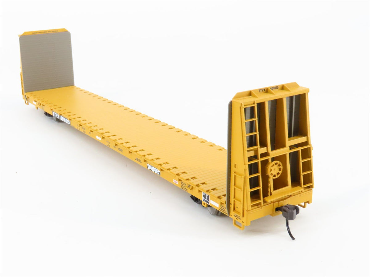 HO Scale Atlas Trainman 20000858 TTX Bulkhead Flat Car #804015
