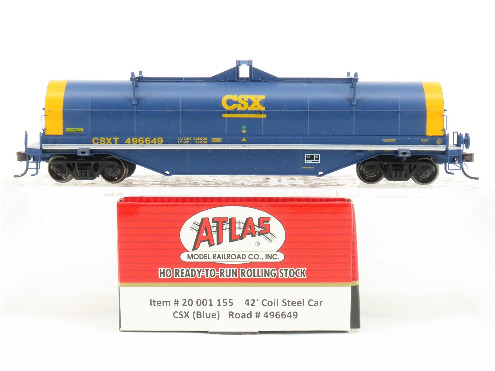 HO Scale Atlas Master Line #20001155 CSX CSXT 42' Blue Coil Car #496649
