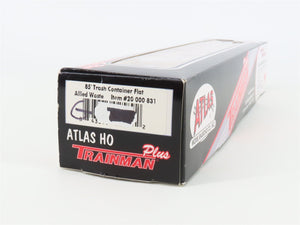 HO Atlas Trainman 20000831 AWXX Allied Waste 85' Trash Container Flat Car #20189
