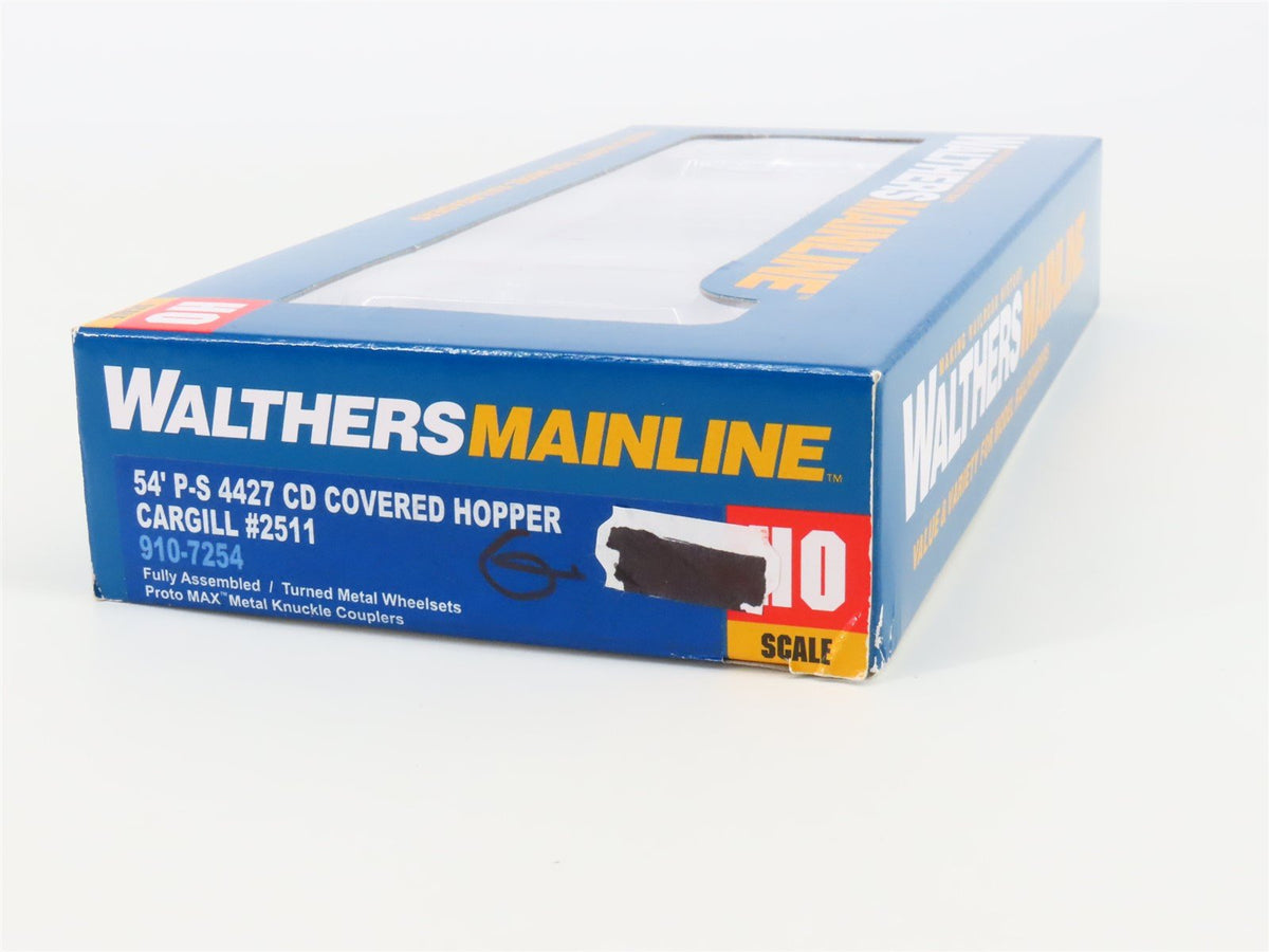 HO Scale Walthers Mainline 910-7254 TLDX Cargill 54&#39; 3 Bay Covered Hopper #2511