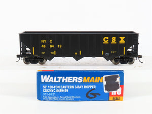 HO Scale Walthers Mainline 910-6721 CSX NYC 50' 100T 3 Bay Hopper #489419
