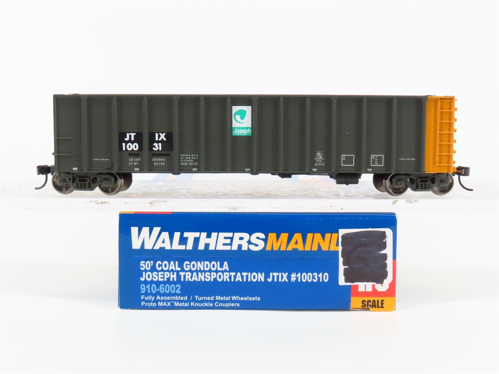 HO Walthers Mainline 910-6002 JTIX Joseph Transportation 50' Gondola- Custom