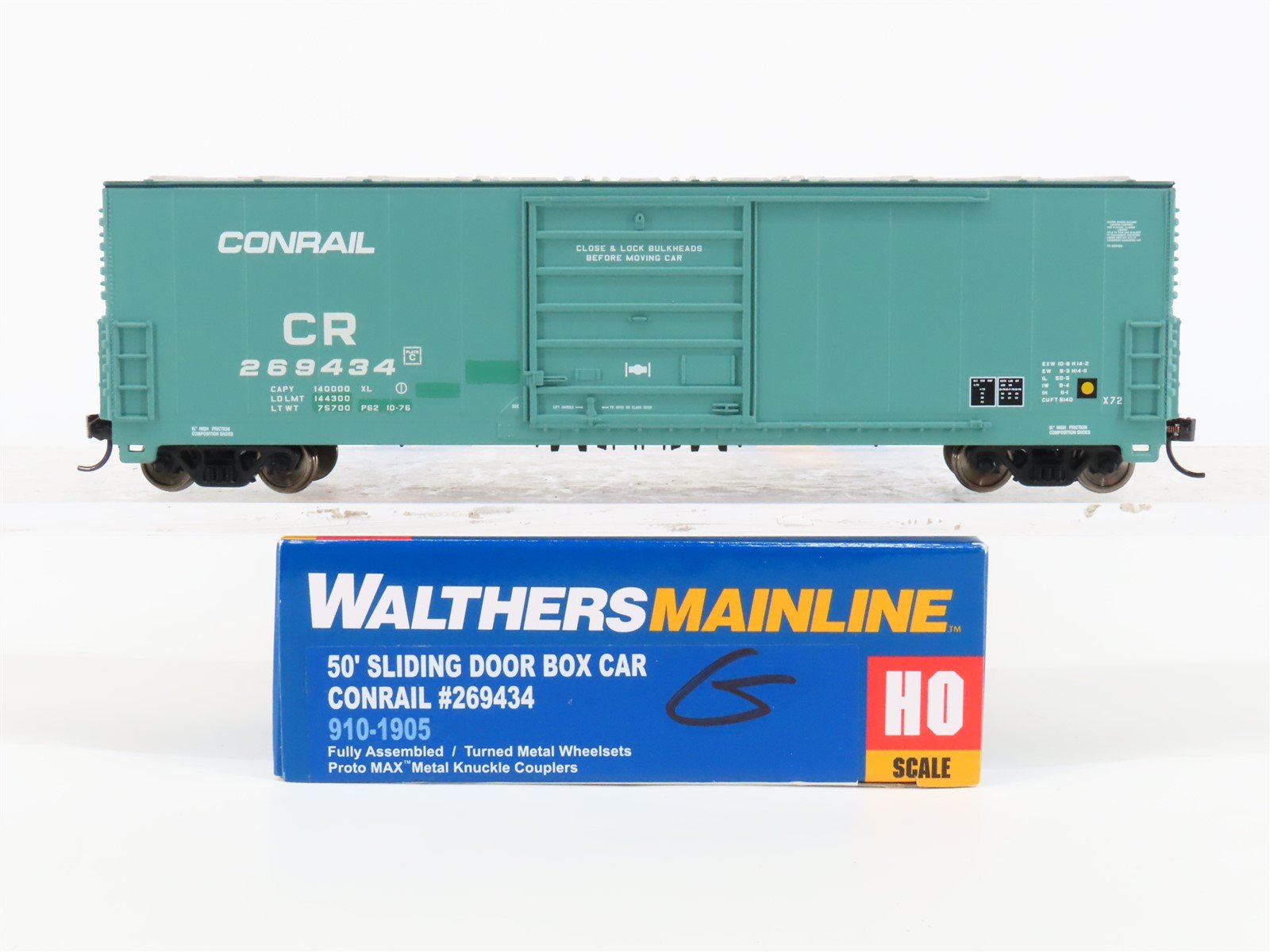 HO Scale Walthers Mainline 910-1905 CR Conrail 50' Single Door Box Car #269434