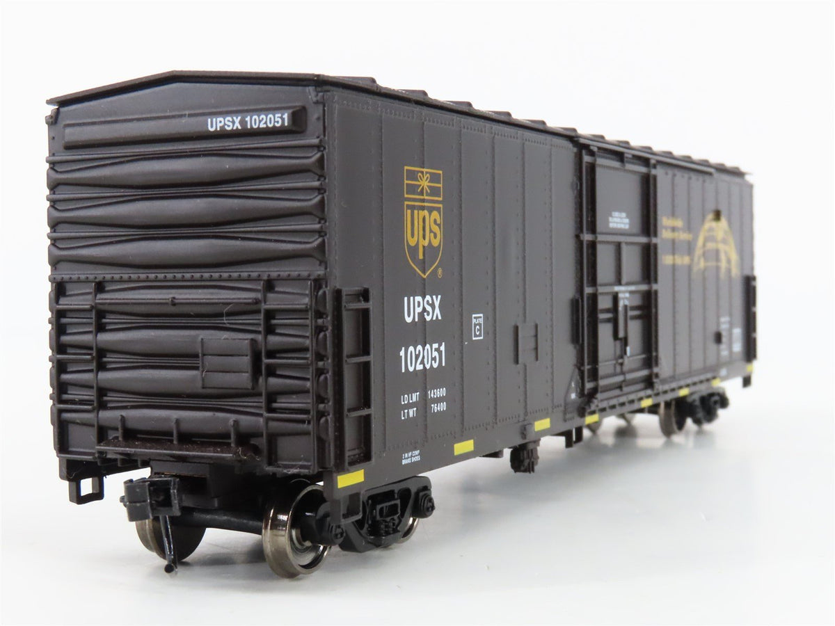 HO Scale Walthers Mainline 910-2040 UPSX UPS 50&#39; Single Door Box Car #102051
