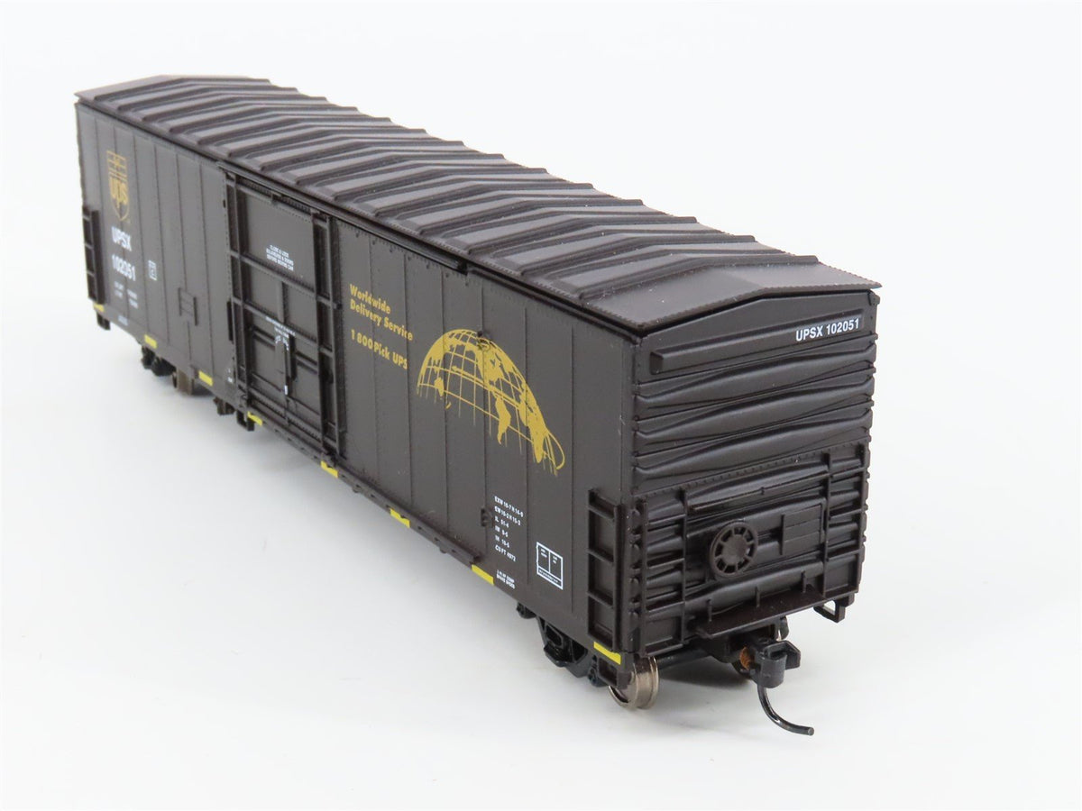 HO Scale Walthers Mainline 910-2040 UPSX UPS 50&#39; Single Door Box Car #102051