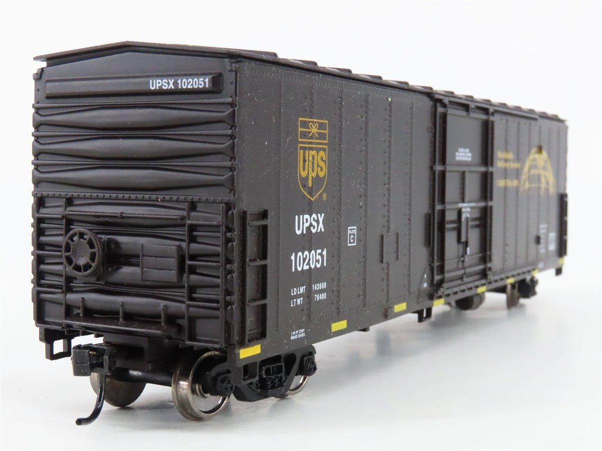 HO Scale Walthers Mainline 910-2040 UPSX UPS 50&#39; Single Door Box Car #102051