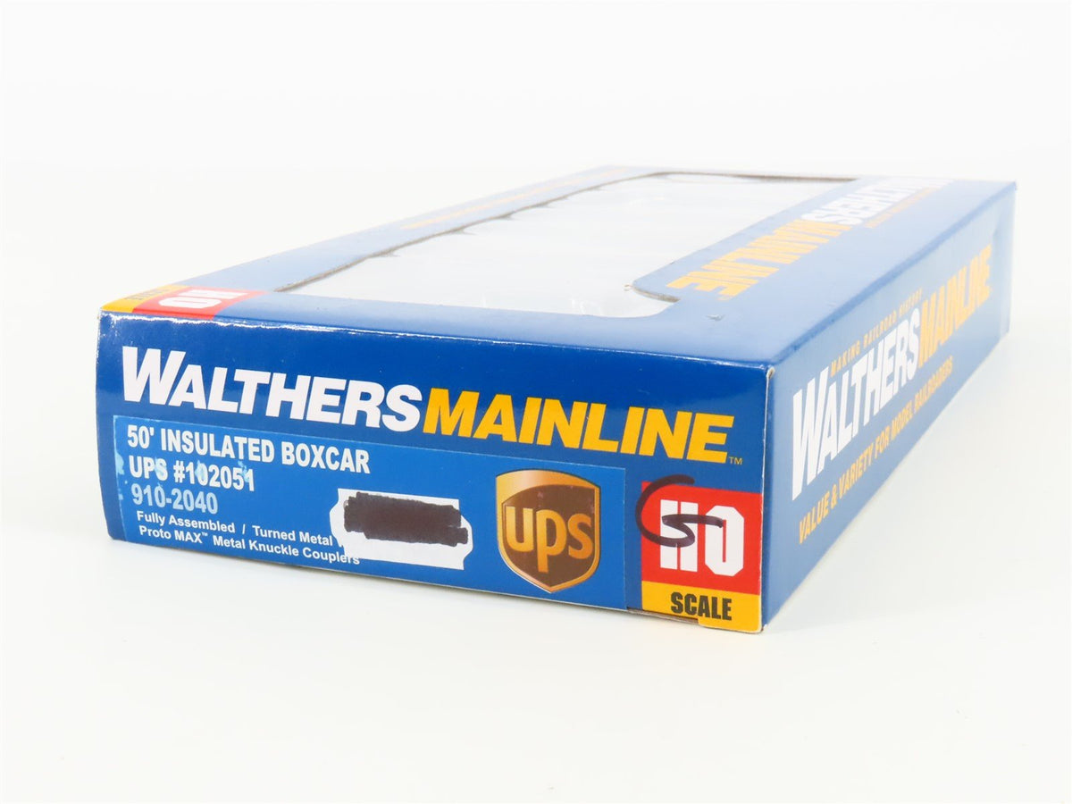 HO Scale Walthers Mainline 910-2040 UPSX UPS 50&#39; Single Door Box Car #102051