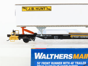 HO Walthers Mainline 910-5007 TTUX Front Runner W/ 48' JB Hunt Trailer #140240