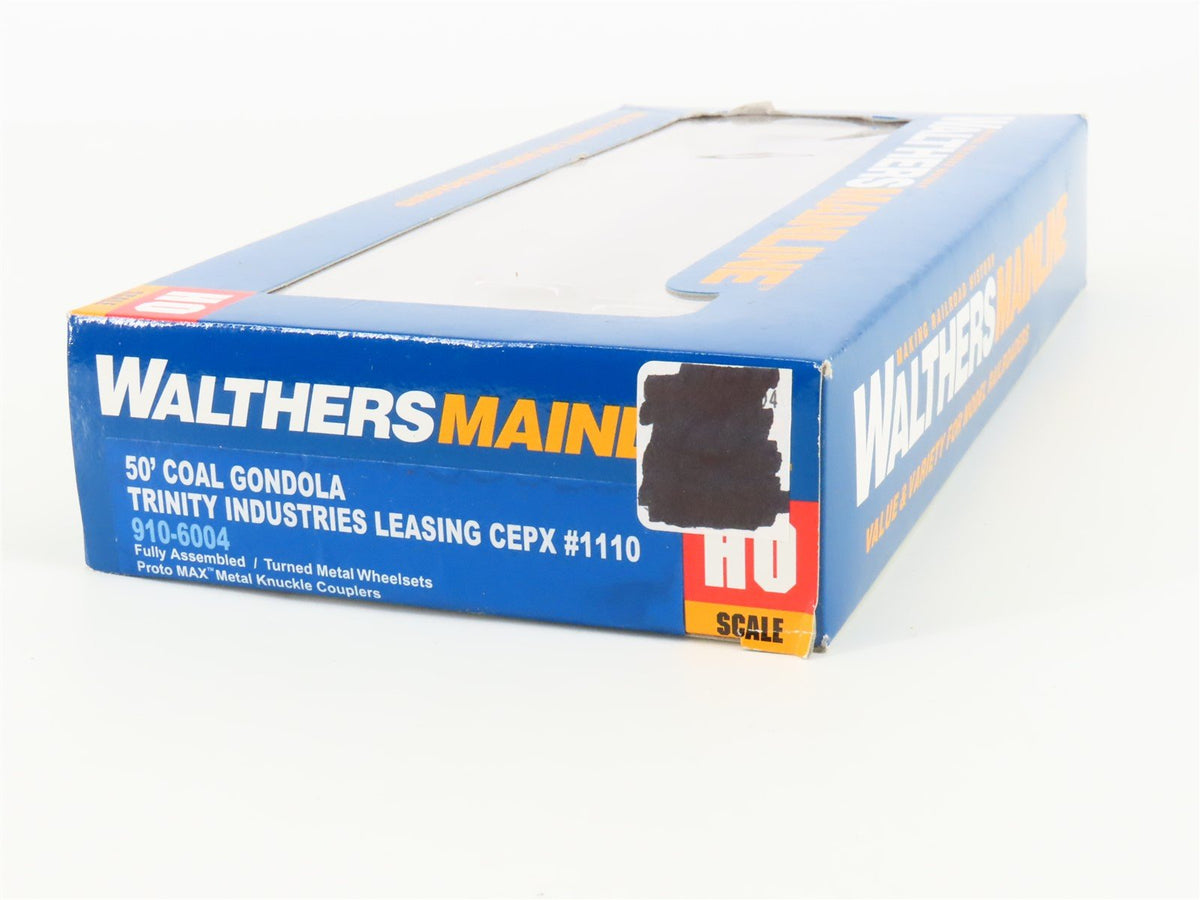 HO Walthers Mainline 910-6004 CEPX Trinity Industries 50&#39; Coal Gondola #1110