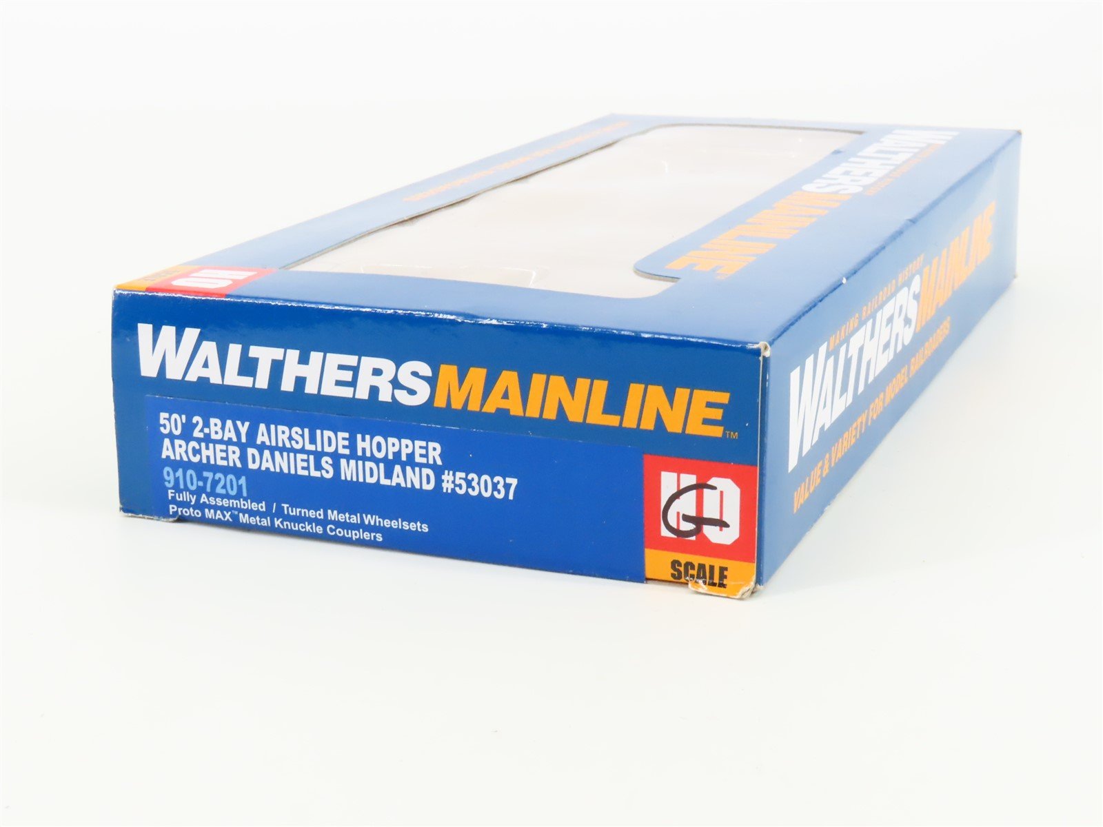 HO Walthers Mainline 910-7201 ADM Archer Daniels Midland 2 Bay Airslide Hopper
