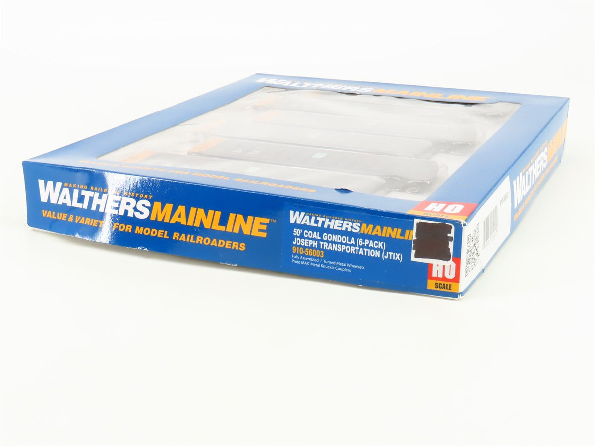 HO Walthers Mainline 910-56003 JTIX Joseph Transportation 50&#39; Gondola 6 Pack
