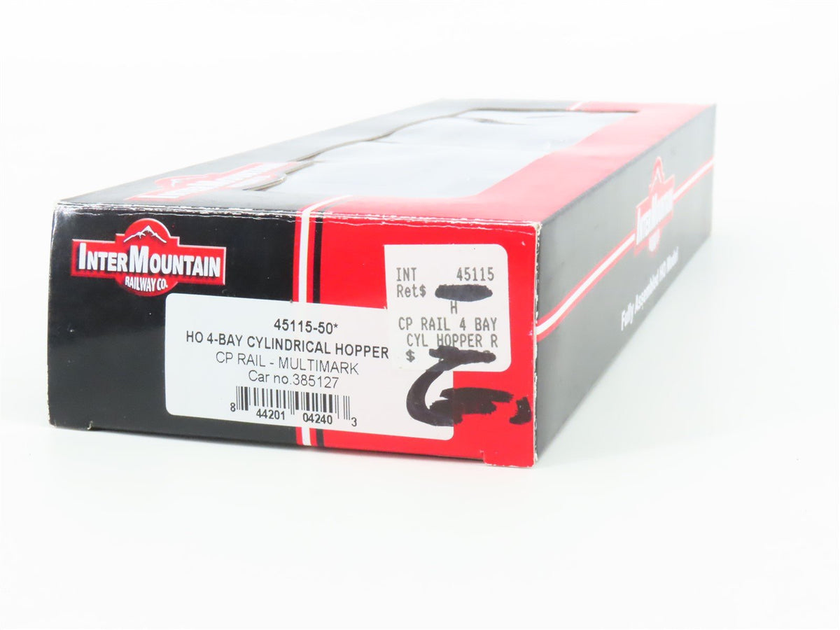 HO Scale Intermountain 45115-50 CP Rail Black 4-Bay Cylindrical Hopper #385127