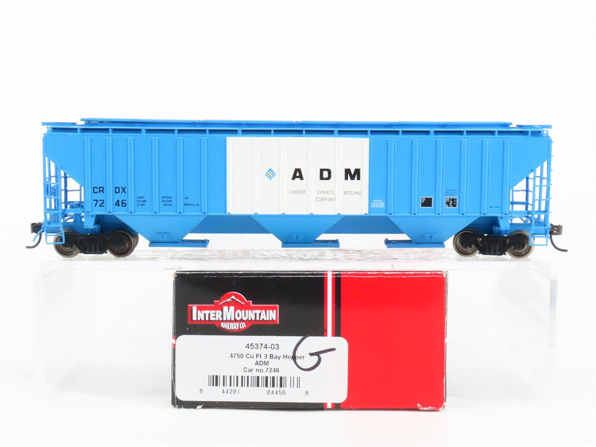 HO Scale Intermountain 45374-03 CRDX ADM 4750 Cu Ft 3-Bay Covered Hopper #7246