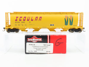 HO Scale Intermountain 45106-18 SCOX Scoular 4-Bay Cylindrical Hopper #1598