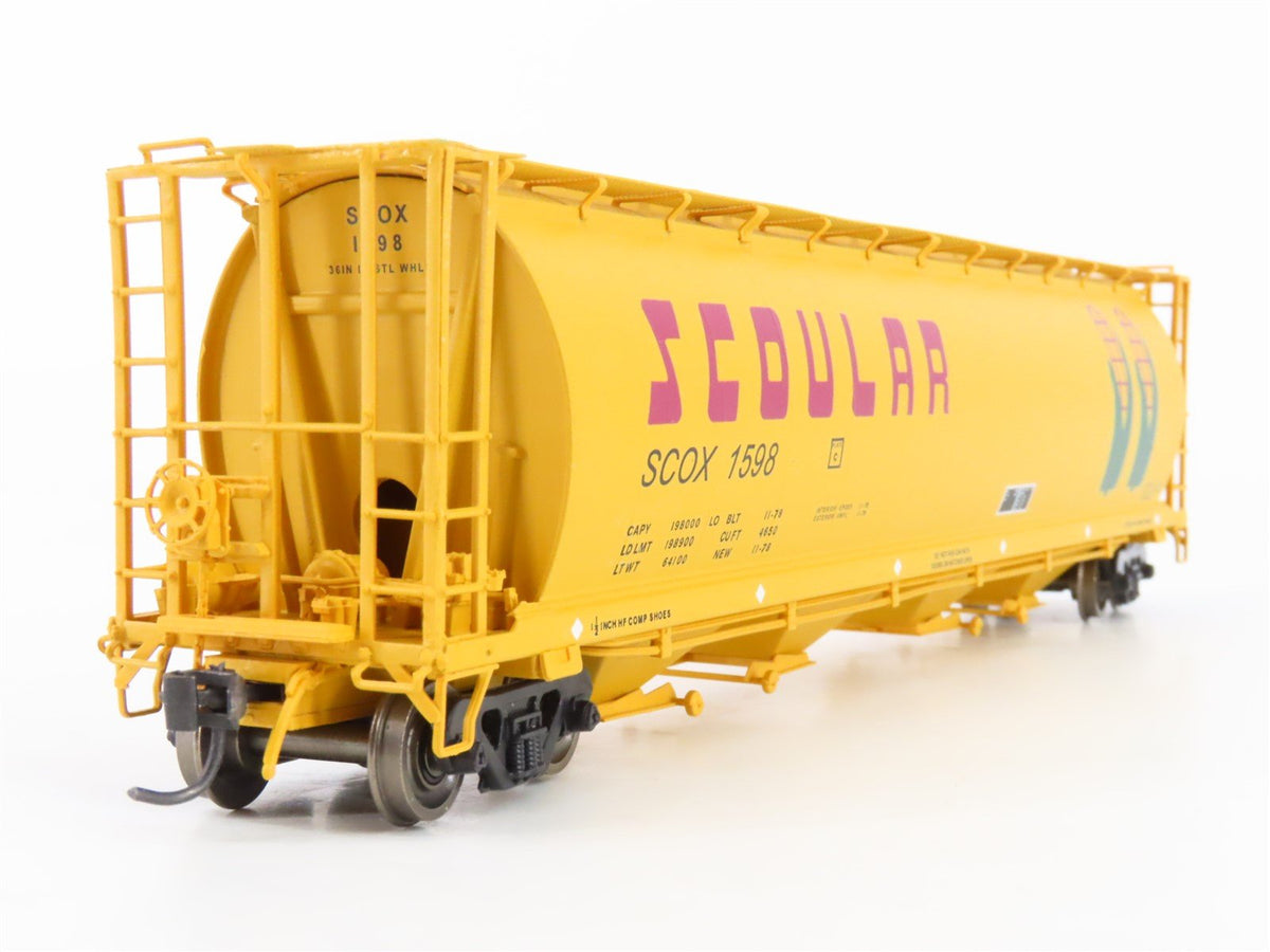 HO Scale Intermountain 45106-18 SCOX Scoular 4-Bay Cylindrical Hopper #1598