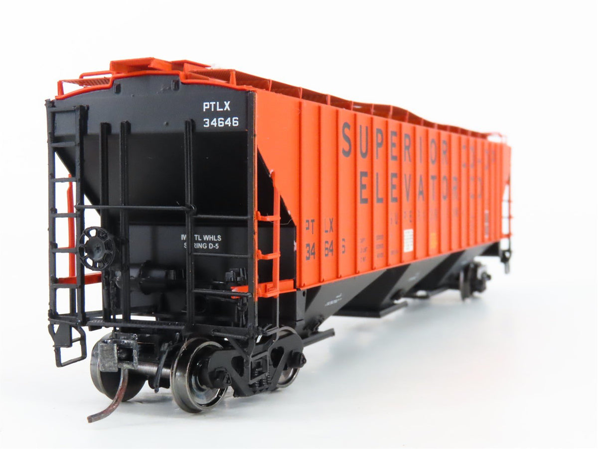 HO Scale Intermountain 45396-09 PTLX Superior Co-op PS 4750 3-Bay Hopper #34646