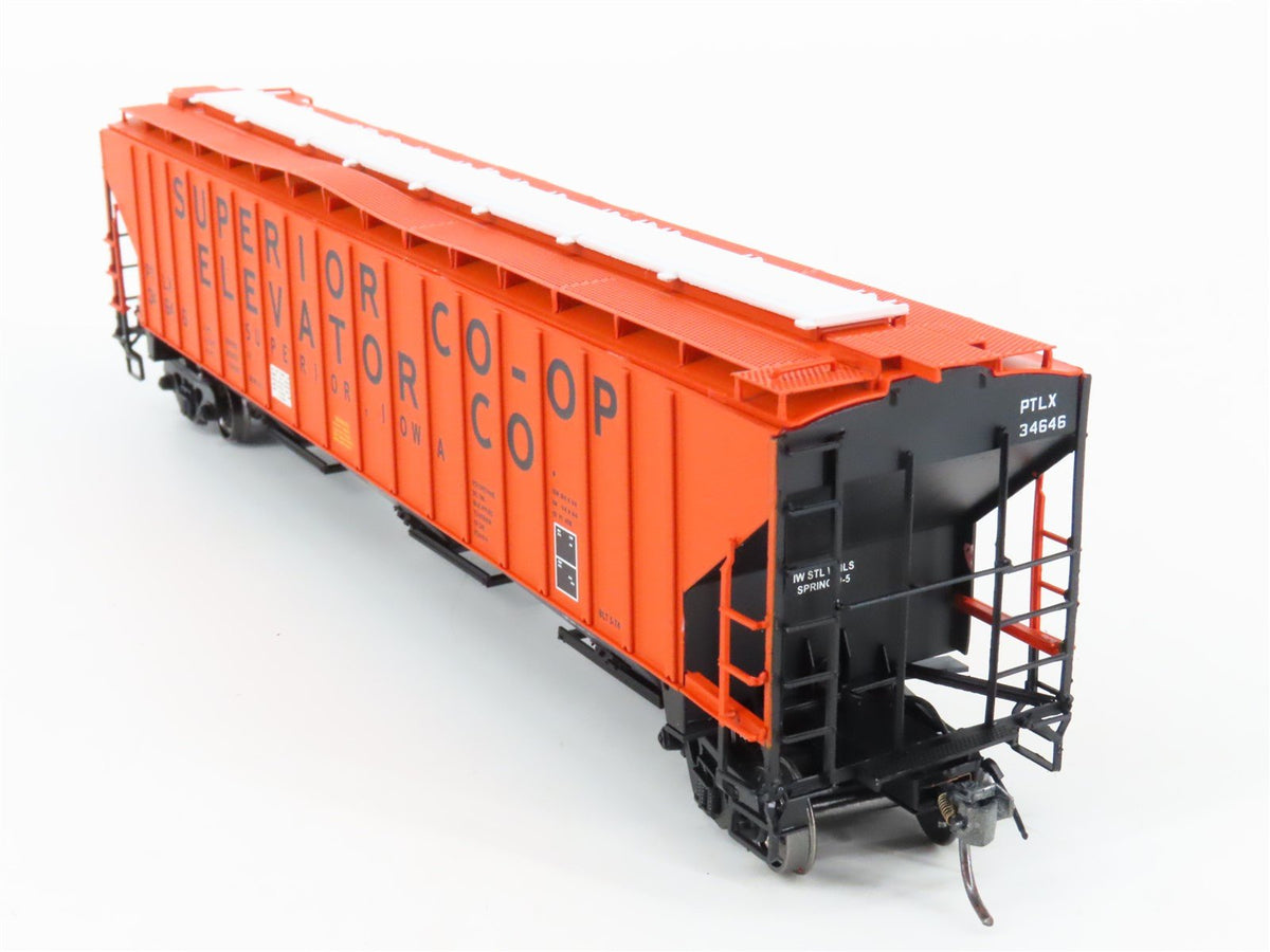 HO Scale Intermountain 45396-09 PTLX Superior Co-op PS 4750 3-Bay Hopper #34646