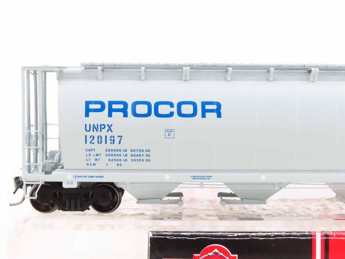 HO Scale Intermountain 45114-29 UNPX Procor 4-Bay Cylindrical Hopper #120197