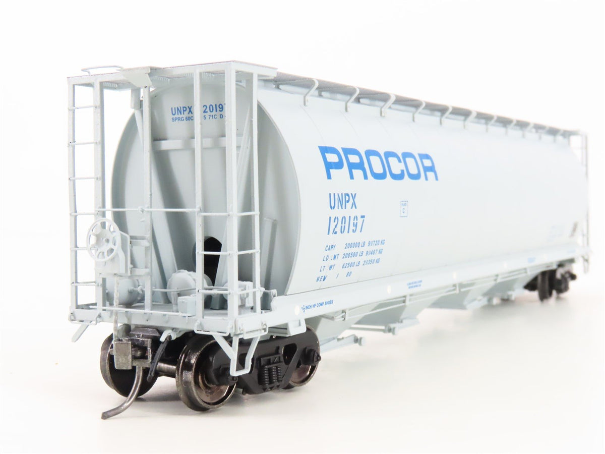 HO Scale Intermountain 45114-29 UNPX Procor 4-Bay Cylindrical Hopper #120197
