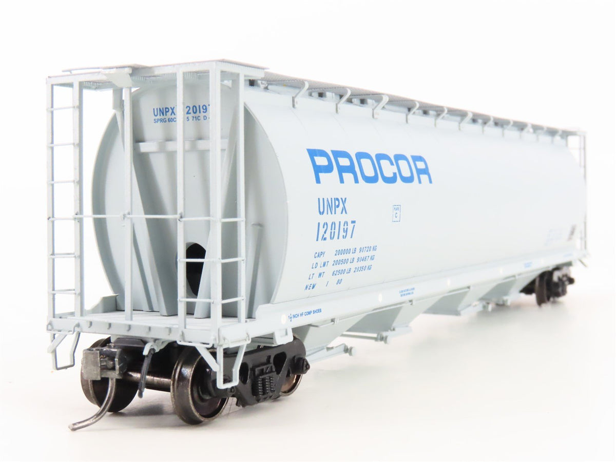 HO Scale Intermountain 45114-29 UNPX Procor 4-Bay Cylindrical Hopper #120197