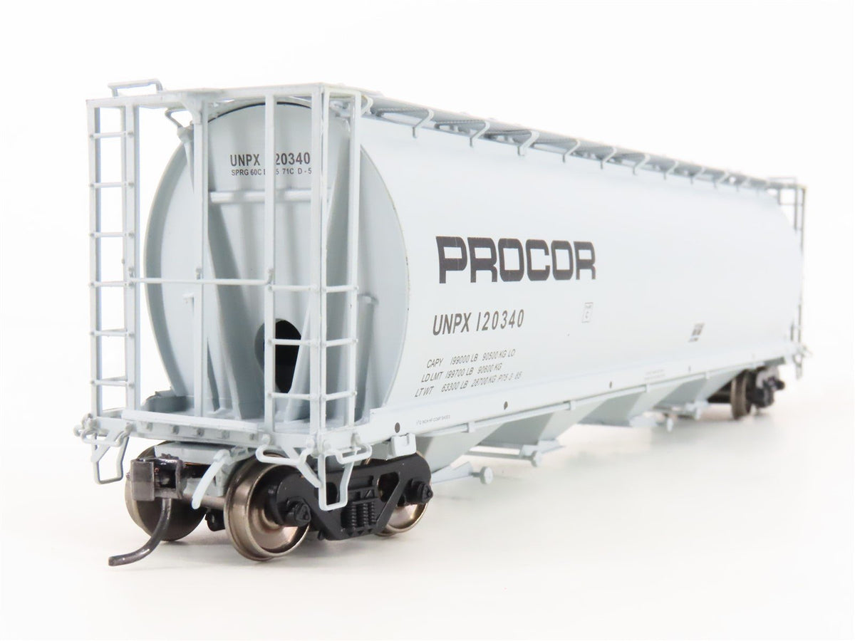 HO Scale Intermountain 45126-11 UNPX Procor 4-Bay Cylindrical Hopper #120340