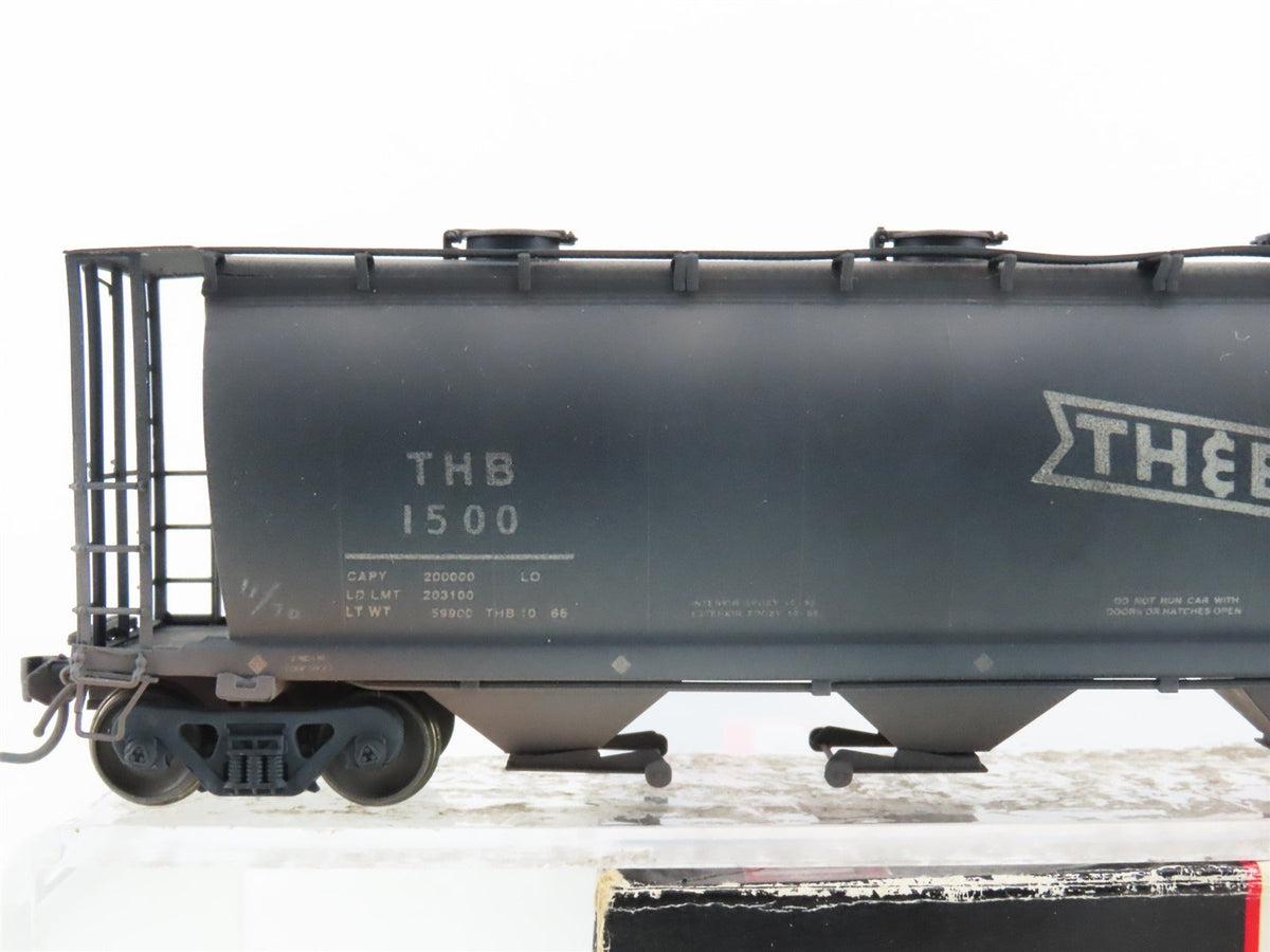 HO Intermountain 45211-13 TH&amp;B Railway 4-Bay Cylindrical Hopper #1500 Weathered