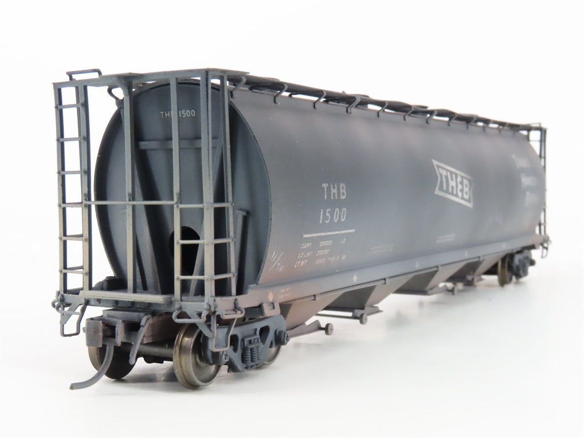 HO Intermountain 45211-13 TH&amp;B Railway 4-Bay Cylindrical Hopper #1500 Weathered