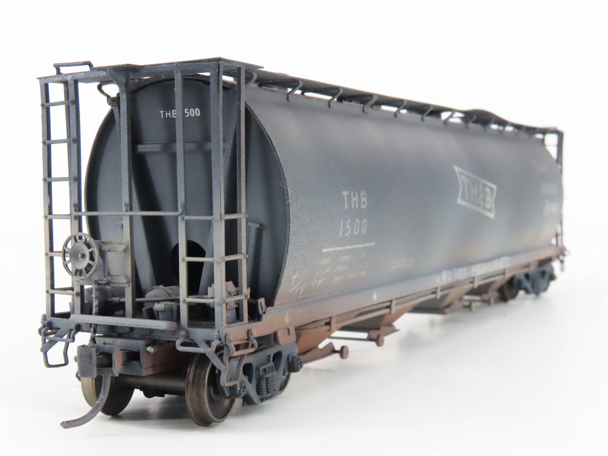 HO Intermountain 45211-13 TH&amp;B Railway 4-Bay Cylindrical Hopper #1500 Weathered