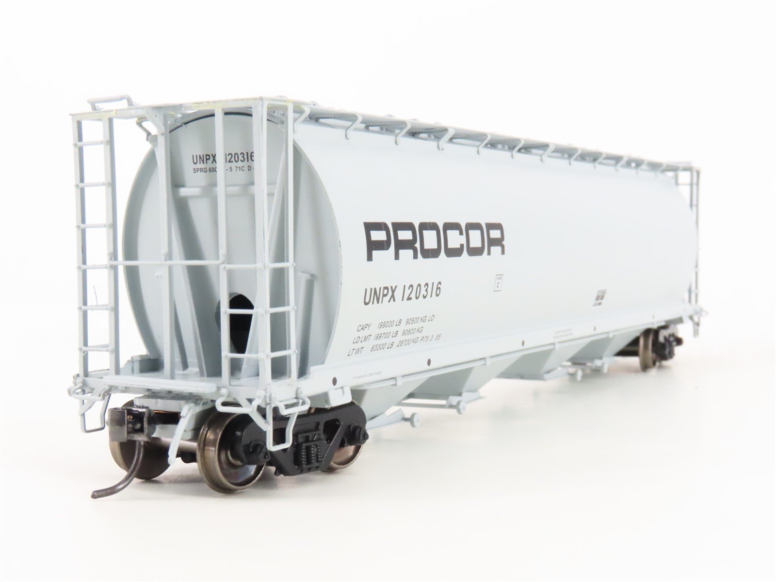 HO Scale Intermountain 45126-10 UNPX Procor 4-Bay Cylindrical Hopper #120316