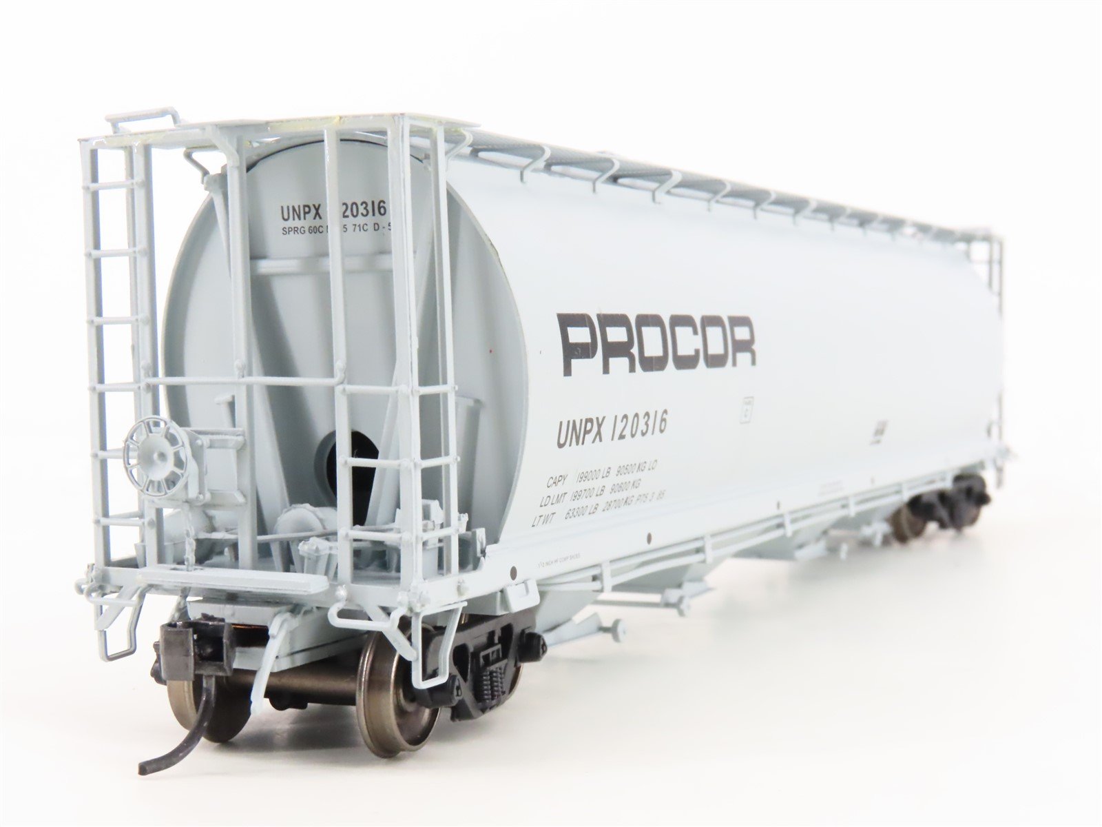 HO Scale Intermountain 45126-10 UNPX Procor 4-Bay Cylindrical Hopper #120316