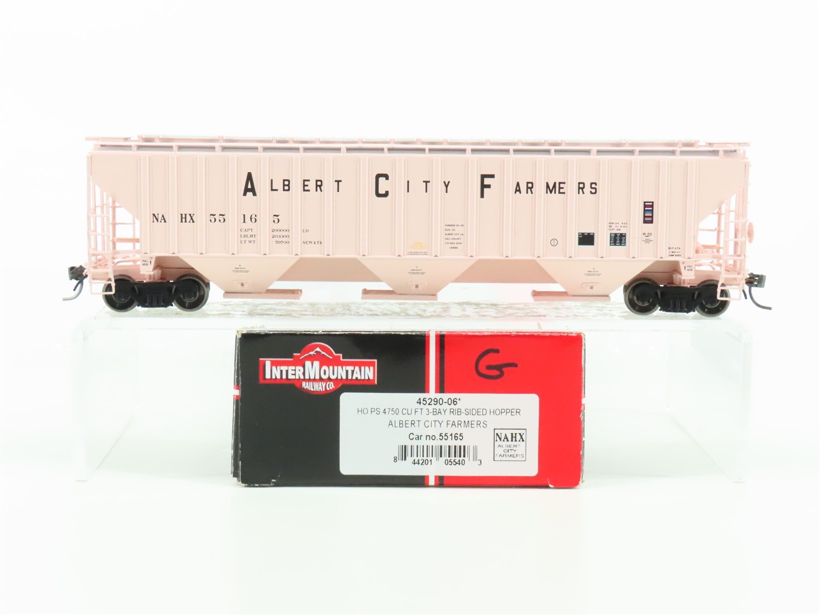 HO Intermountain 45290-06 NAHX Albert City Farmers S 4750 3-Bay Hopper #55165