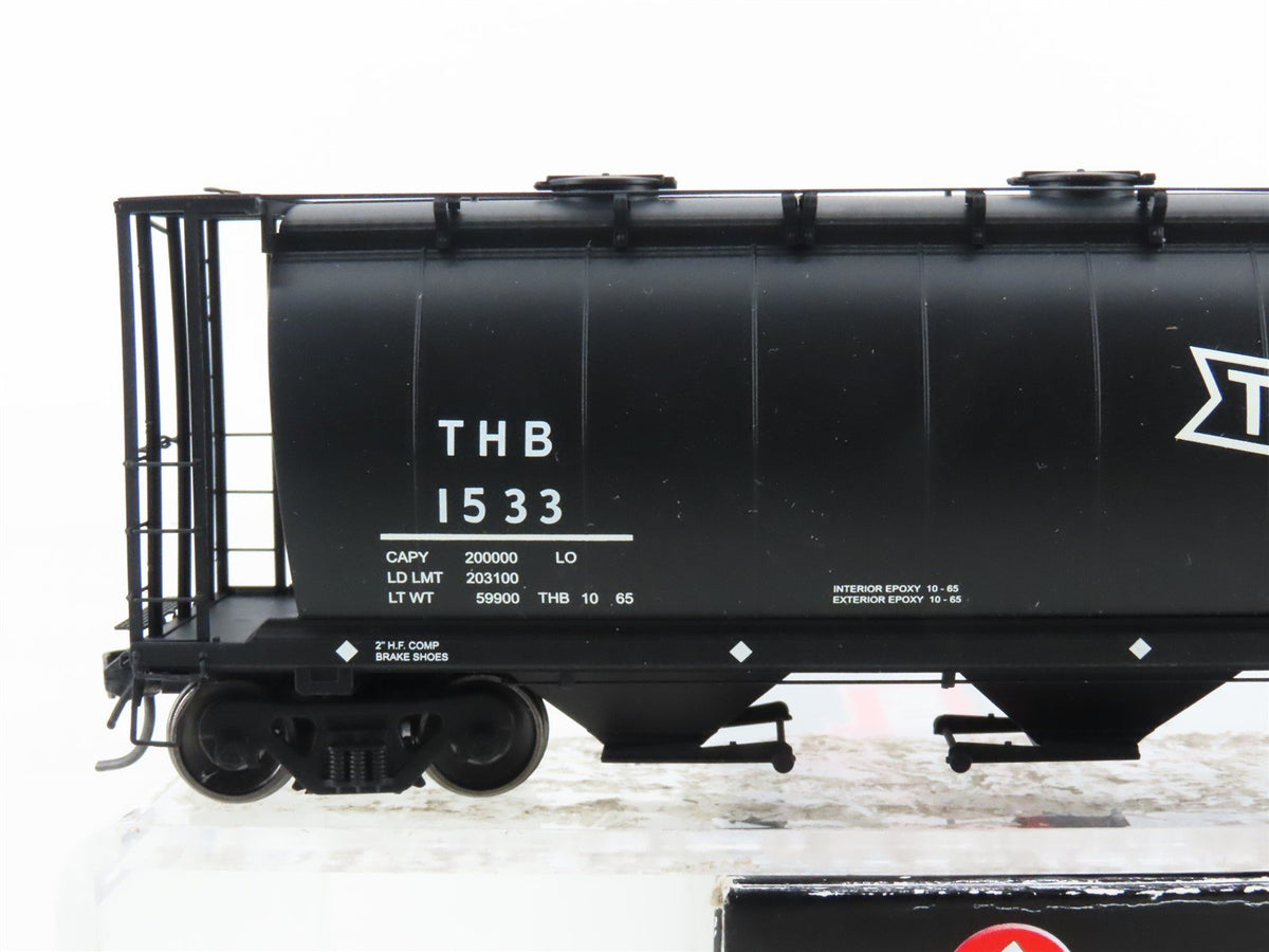 HO Scale Intermountain 45211-34 TH&amp;B Railway 4-Bay Cylindrical Hopper #1533