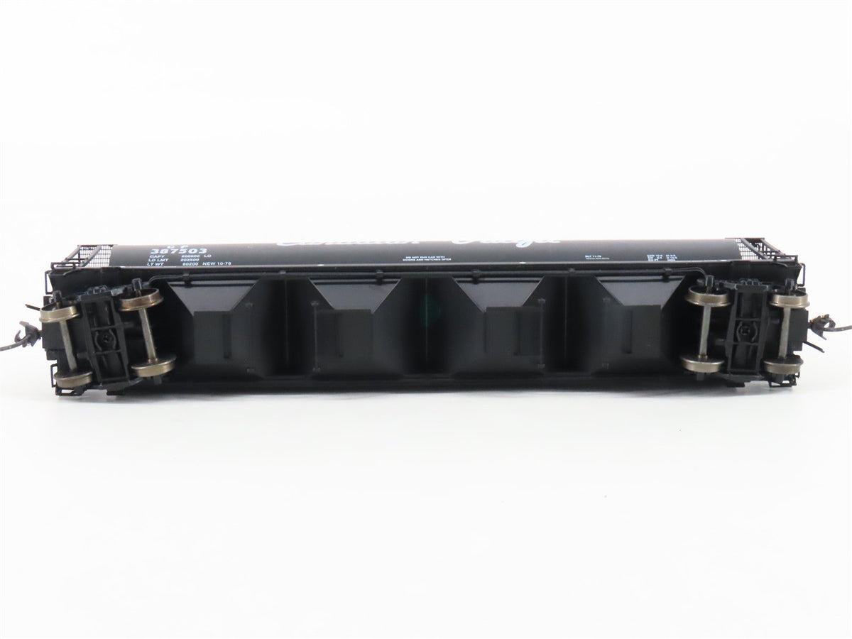HO Scale Intermountain 45127-05 CP Black 4-Bay Cylindrical Hopper #385173