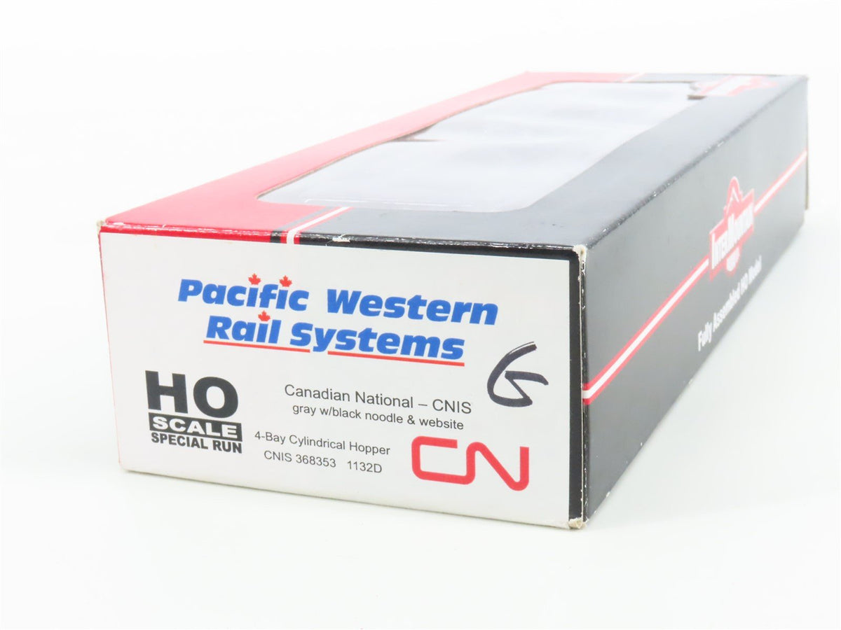 HO Intermountain Pacific Western 1132D CNIS 4-Bay Cylindrical Hopper #368353
