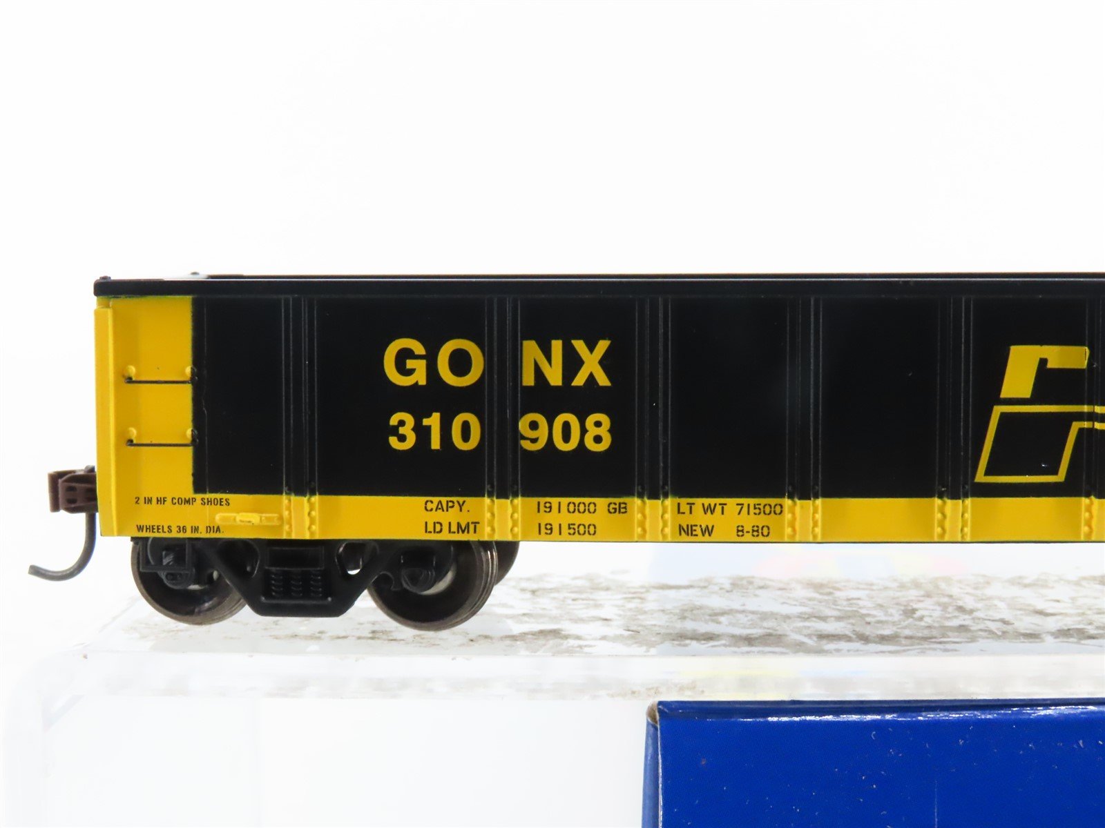 HO Scale Athearn RTR ATH97424 GONX Railgon 52' Mill Gondola Car #310908