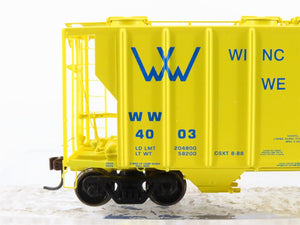 HO Scale Athearn RTR 97315 WW Winchester & Western 2-Bay Hopper #4003