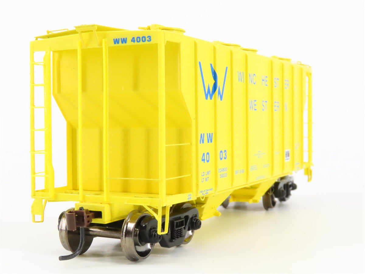 HO Scale Athearn RTR 97315 WW Winchester &amp; Western 2-Bay Hopper #4003