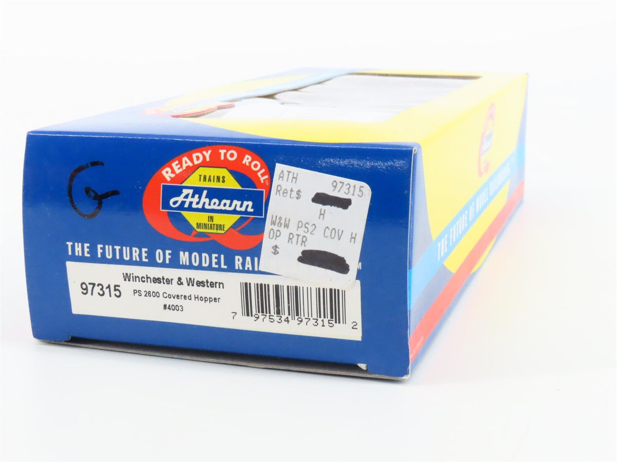 HO Scale Athearn RTR 97315 WW Winchester &amp; Western 2-Bay Hopper #4003