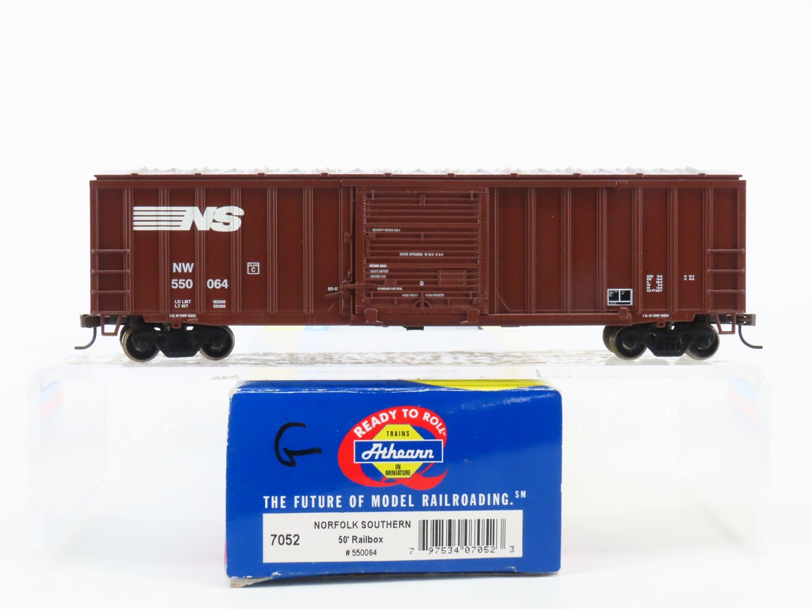 HO Scale Athearn RTR 7052 NW Norfolk Southern 50' Railbox Boxcar #550064