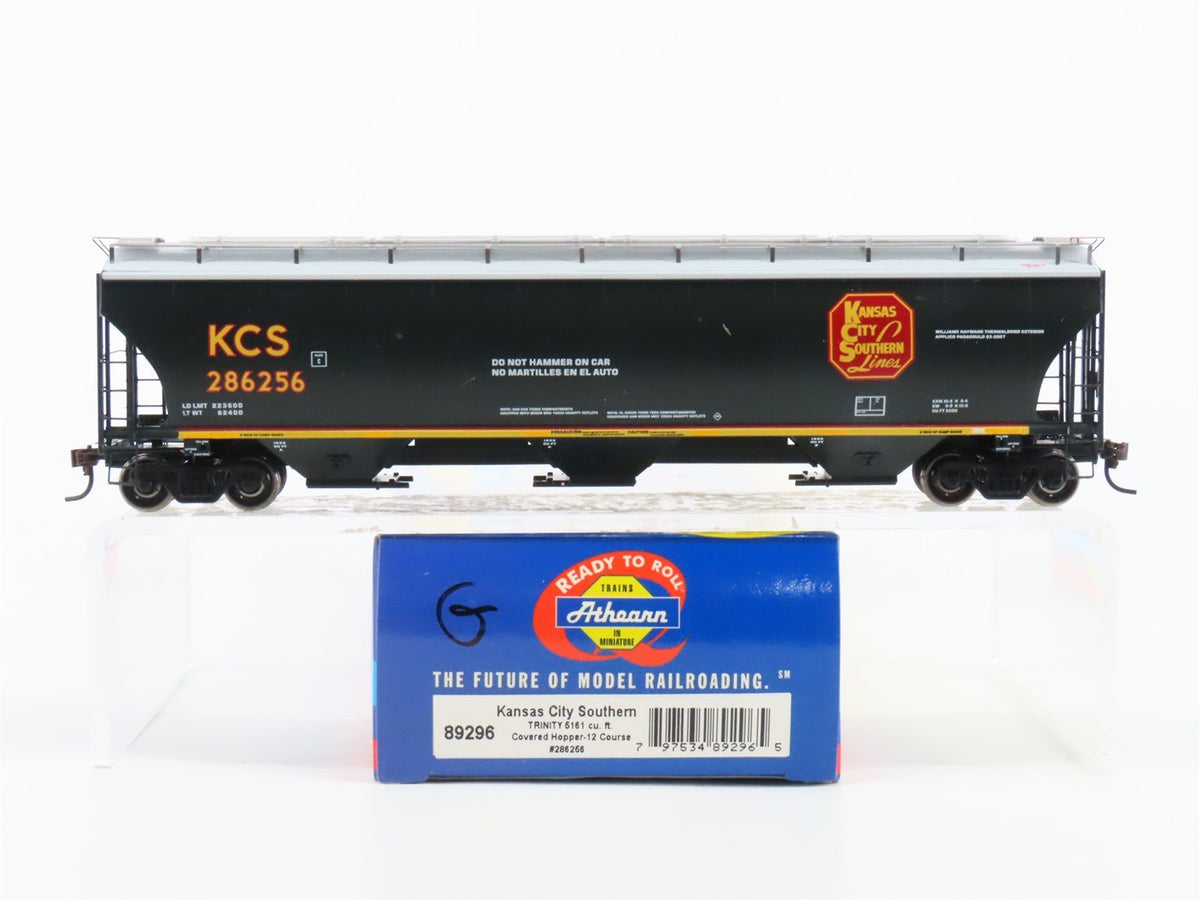 HO Scale Athearn RTR 89296 KCS Kansas City Southern 3-Bay Hopper #286256