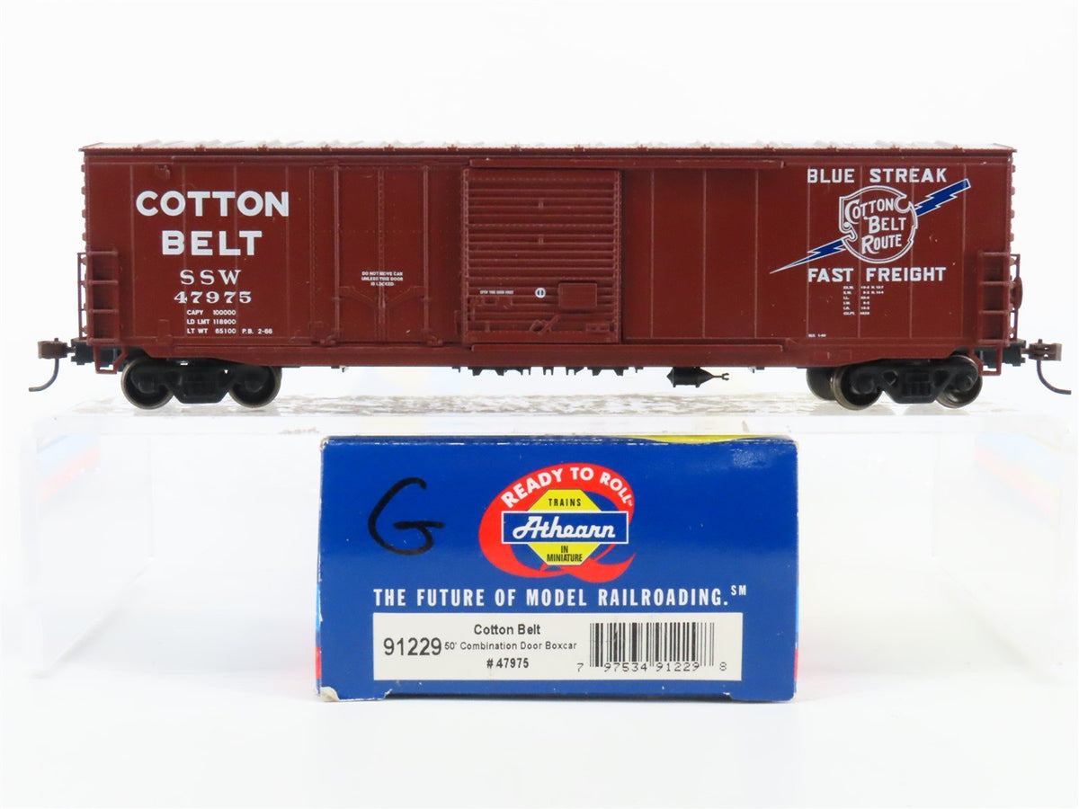 HO Scale Athearn 91229 SSW Cotton Belt &quot;Blue Streak&quot; 50&#39; Combo Door #47975