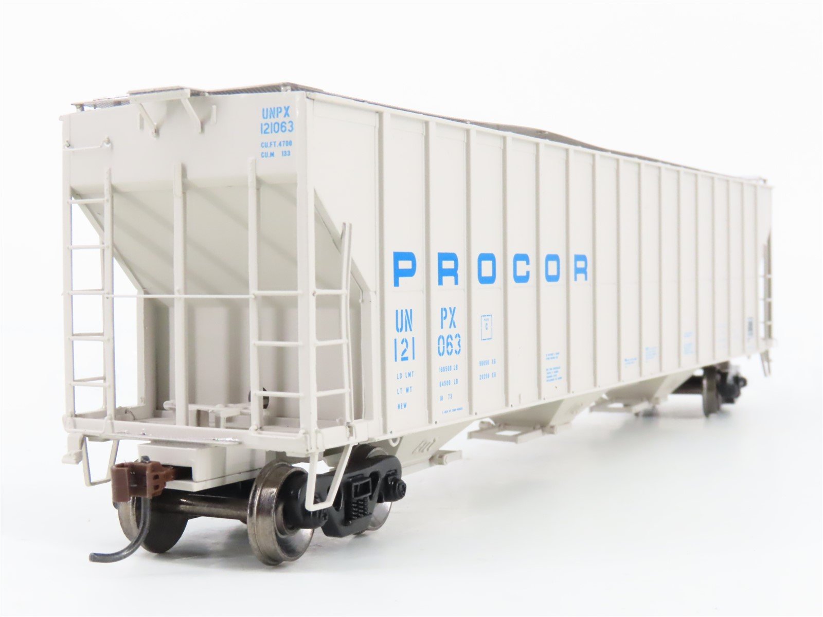 HO Scale Athearn RTR ATH81963 UNPX Procor 54' 3-Bay FMC 4700 Hopper #121063