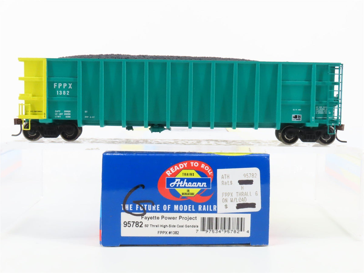 HO Scale Athearn RTR 95782 FPPX Fayette Power 60&#39; Thrall High-Side Gondola #1382